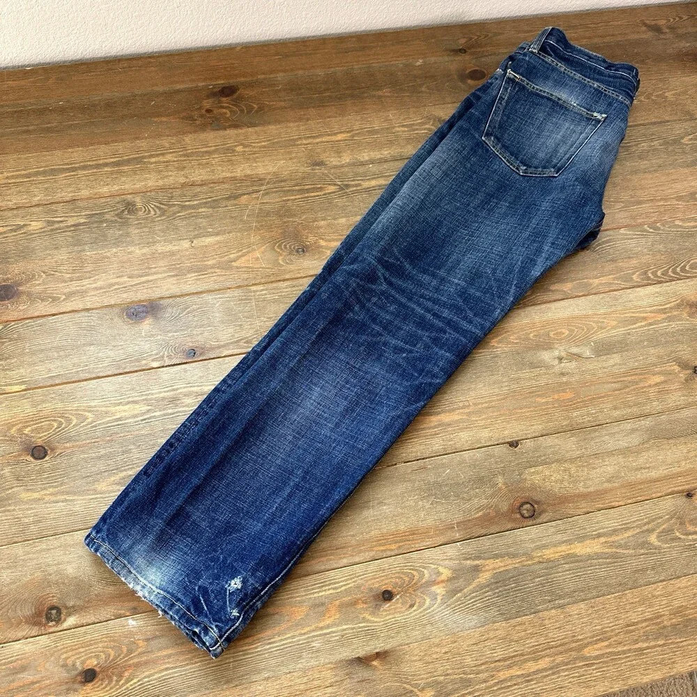 Saitex Men’s Jeans 30x29 Button Fly Medium Wash Straight Fit Sustainable Company - Picture 13 of 15